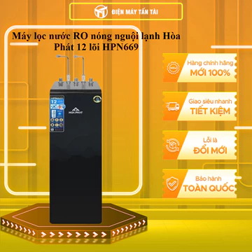 (TOÀN QUỐC ) - HPN669 - Máy lọc nước RO nóng nguội lạnh Hòa Phát 12 lõi HPN669