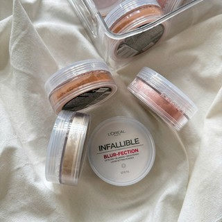Loreal Paris Infallible Blur-Fection Setting Powder, Phấn Phủ Bột Kiềm Dầu, Làm Mịn Da.