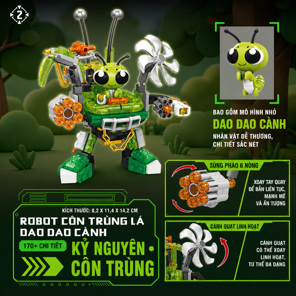 Bộ Mô Hình Côn Trùng Mini 6 Mẫu Tự Lắp Ráp, Đồ Chơi Ghép Hình Nhựa ABS, Mô Hình Để Bàn Dễ Thương