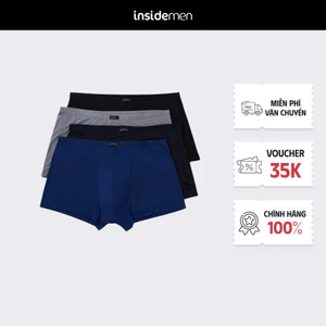 Quần lót nam boxer INSIDEMEN cao cấp Polyamide mềm mịn co giãn thoải mái nhẹ nhàng với làn da IBX008