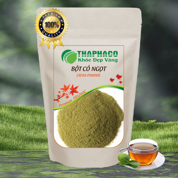 [Túi 1kg] Bột cỏ ngọt nguyên chất - Hàng sạch thơm cao cấp - Thảo Dược THAPHACO
