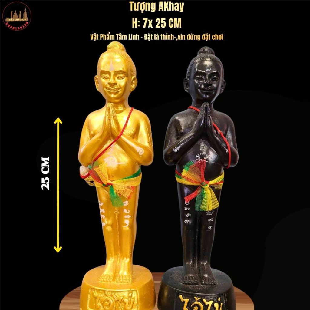 Tượng Trang Trí Để Bàn 25cm Màu Vàng Sang Trọng
