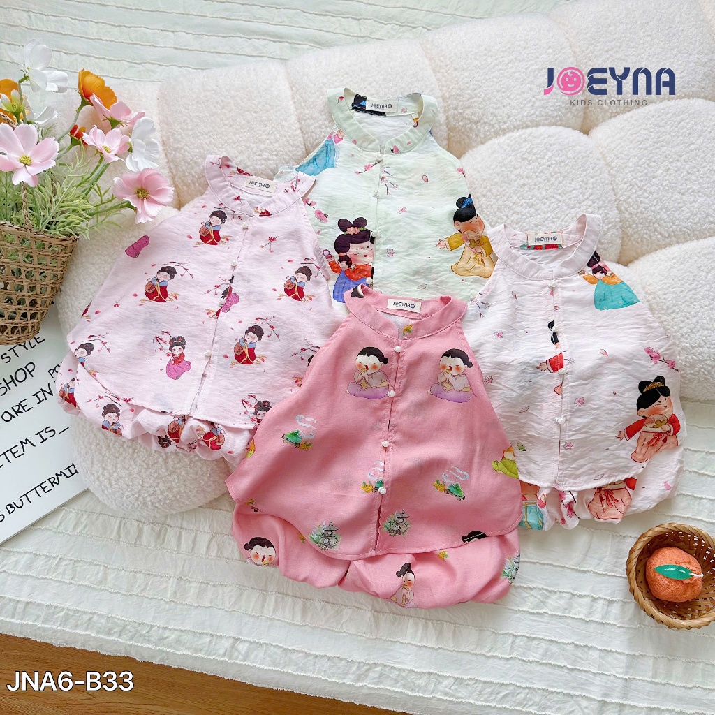 Set yếm cổ tàu Joeyna B33 siêu xinh cho bé