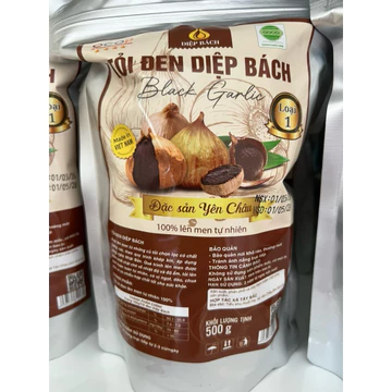 Tỏi Đen Sơn La Diệp Bách ngon, dẻo túi zip 500 gr, Hàng loại 1 [Đại Lý Chính Hãng]