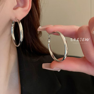 Hoa tai tròn đơn giản 4,2cm đường kính sang trọng, dễ đeo