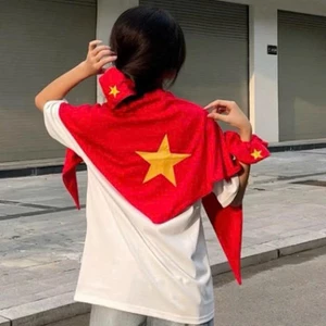 Khăn Choàng Ngôi Sao Vàng Việt Nam Người Lớn, Đạo Cụ Tập Văn Nghệ, Biểu Diễn Chất Vải Mát