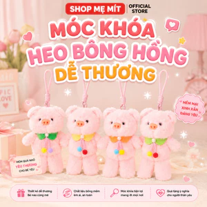 Móc Khóa Heo Bông Hồng Dễ Thương, Thú Bông Mini Treo Cặp Túi Xách, Phụ Kiện Trang Trí Đáng Yêu