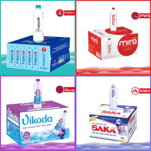 Nước khoáng ion kiềm đóng chai chất lượng cao đến từ các thương hiệu Lớn Fujiwa, Mira, Ocany, i-on Life, Vikoda, Saka