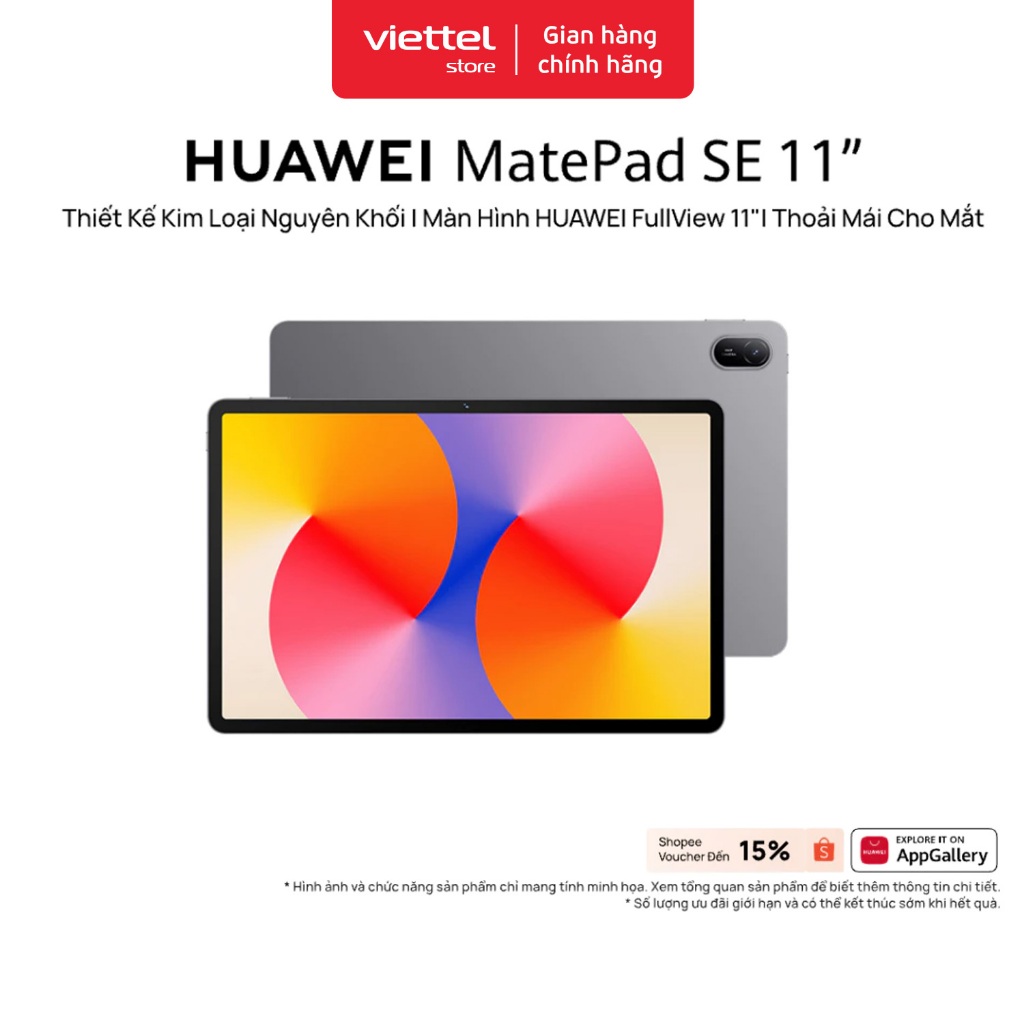 Máy tính bảng HUAWEI MatePad SE 11” 8GB+128GB | Thiết Kế Kim Loại Nguyên Khối| Màn Hình FullView 11" | BigBuy360 - bigbuy360.vn