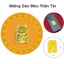 dán mèo thần tài mạ vàng 24k cầu may mắn tiền tài