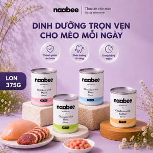 Pate cho mèo NAABEE 375g Dạng Mousse Cho Mọi Lứa Tuổi，Giàu Đạm，Tiêu Hoá Tốt，Dạng Mousse Cho Mọi Lứa Tuổi