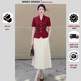 Áo LYRA - Áo vest nữ ngắn tay thiết kế công sở cao cấp MindyDesign