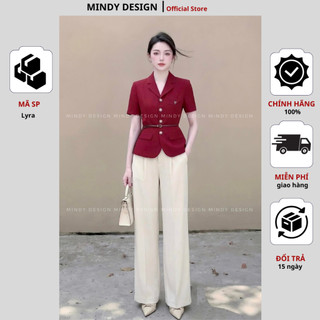 Áo LYRA - Áo vest nữ ngắn tay thiết kế công sở cao cấp MindyDesign