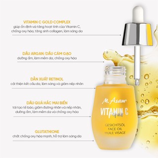 Dầu dưỡng phục hồi và làm sáng da đa năng M.Asam VITAMIN C Repair Face Oil 30ml