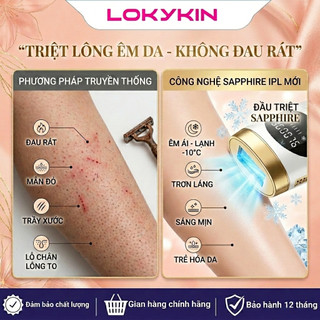 Máy triệt lông lạnh Lokykin mini vĩnh viễn phiên bản nâng cấp dạng cá nhân triệt tại nhà triệt toàn thân