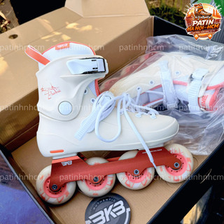 Giày patin người lớn Flying Eagle BKB B9 Ranger bánh cao su đặc, càng hợp kim nhôm CNC 2 màu xanh/cam