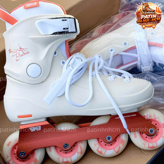 Giày patin người lớn Flying Eagle BKB B9 Ranger bánh cao su đặc, càng hợp kim nhôm CNC 2 màu xanh/cam