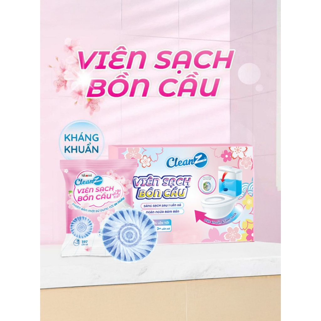VIÊN TẨY BỒN CẦU 1 VIÊN THƠM SẠCH ĐƯỢC 20 NGÀY TẨY SẠCH VẾT BẨN Ở BỒN CẦU