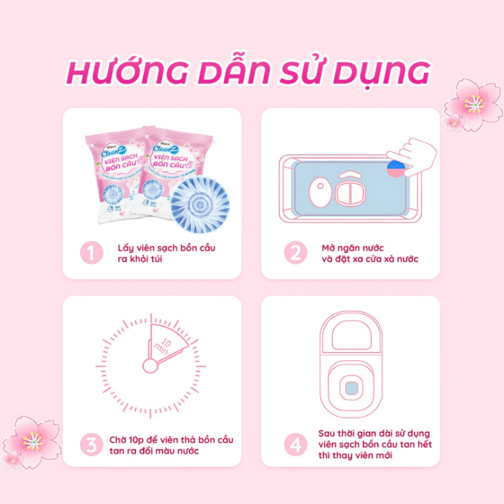 VIÊN TẨY BỒN CẦU 1 VIÊN THƠM SẠCH ĐƯỢC 20 NGÀY TẨY SẠCH VẾT BẨN Ở BỒN CẦU