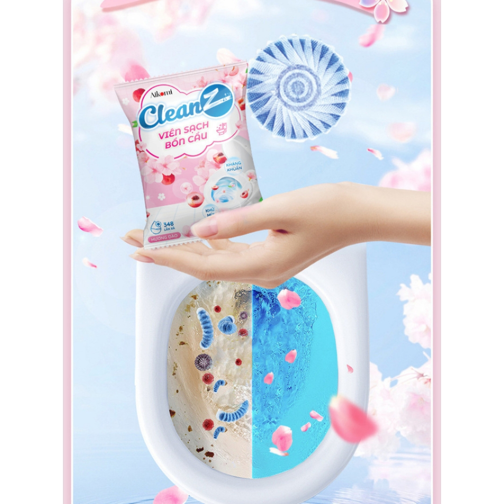 VIÊN TẨY BỒN CẦU 1 VIÊN THƠM SẠCH ĐƯỢC 20 NGÀY TẨY SẠCH VẾT BẨN Ở BỒN CẦU