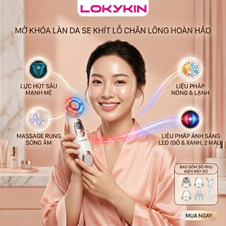 Máy Hút Mụn Đầu Đen Lokykin 4 Trong 1 – Hút Mụn, Massage Nóng Lạnh, Đẩy Tinh Chất, Se Khít Lỗ Chân Lông