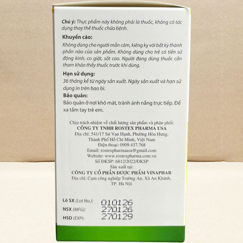 Combo 5 Hộp Codetex Forte - Rostex - Vinaphar - Vitamin Chữa Lành
