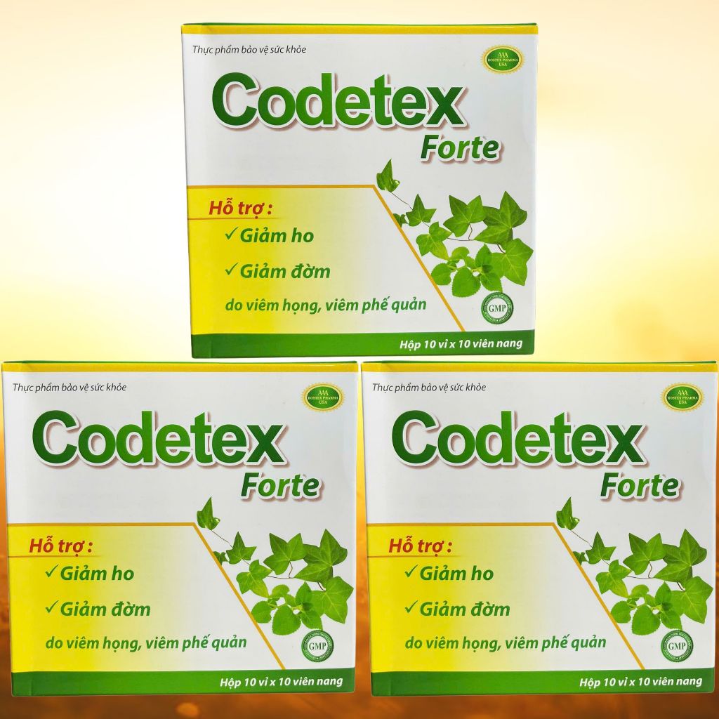 Combo 3 Hộp Codetex Forte - Rostex - Vinaphar - Vitamin Thanh Lọc