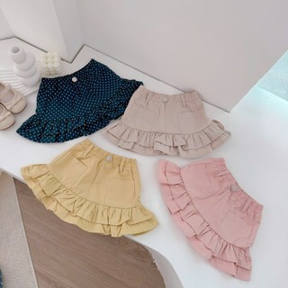 Chân váy trẻ em, Chân váy dáng A phối bèo cho bé gái 4 màu 9-26kg CV010 Tiểu Yến KID