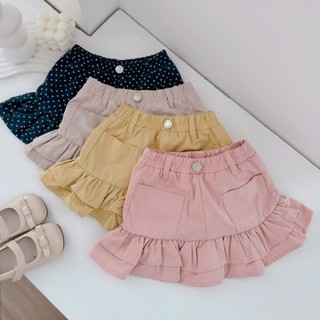 Chân váy trẻ em, Chân váy dáng A phối bèo cho bé gái 4 màu 9-26kg CV010 Tiểu Yến KID