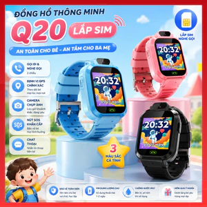 Đồng Hồ Thông Minh Q20 / Q12 / Q15 / Q19 Lắp Sim Định Vị 4G , cho Trẻ Em Học Sinh, Nghe Gọi 2 chiều - Định Vị