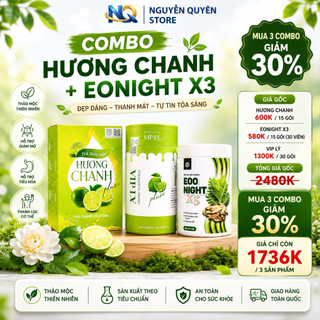 Combo Trà Thảo Mộc Hương Chanh & Eoo Night X3 Nguyễn Quyên store – Thanh Mát, Dế Uống