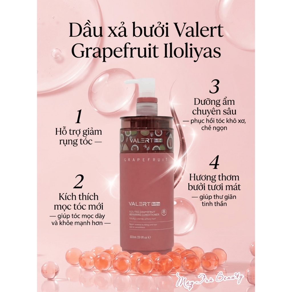 Dầu Gội, Xả Bưởi VALERT GRAPEFRUIT Phục Hồi, Giảm Rụng, Giúp Mọc Tóc 850ml