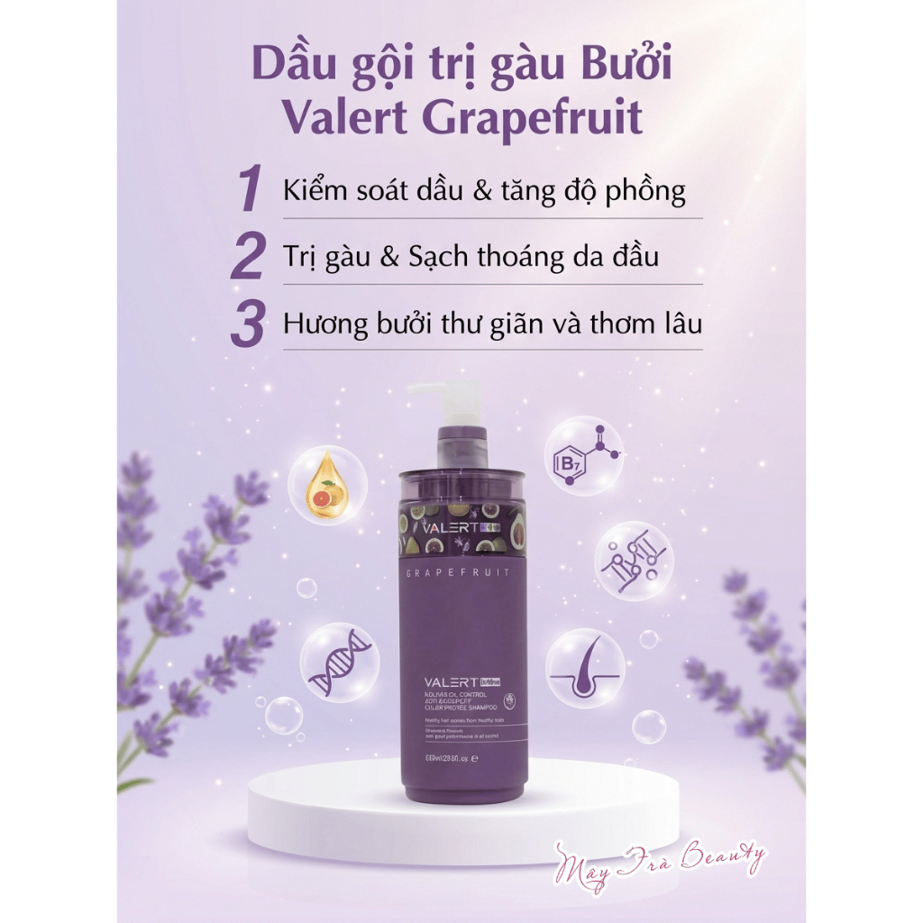 Dầu Gội, Xả Bưởi VALERT GRAPEFRUIT Phục Hồi, Giảm Rụng, Giúp Mọc Tóc 850ml