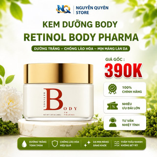 Kem Dưỡng Body Retinol Body Pharma – Dưỡng Ẩm, Làm Sáng Da, Chăm Sóc Da Mềm Mịn,Tặng Tẩy Da Chết