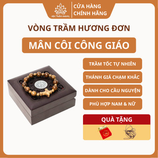 Vòng Tay Trầm Hương Mân Côi 10mm (10 Hạt) - Trầm Tốc Việt - Mộc Trầm Hương MTH