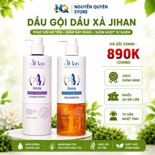 Bộ Dầu Gội Xả Nhân Sâm (Ginseng) JiHan Dưỡng Tóc Suôn Mượt Chắc Khỏe Cao Cấp _ Nguyễn Quyên Store
