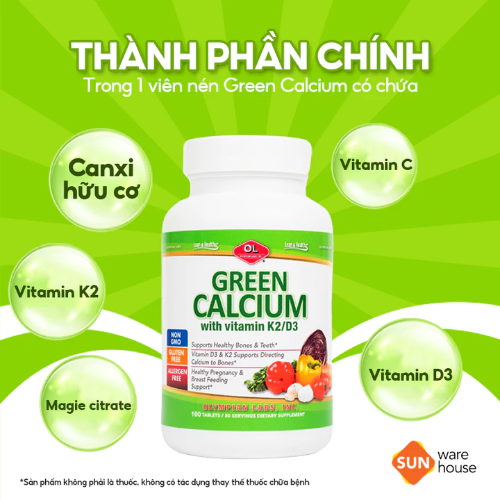 Combo Vitamin Bầu Gồm Canxi Hữu Cơ Olympian Labs Green Calcium Và CareLine Fish Oil Cho Bà Bầu – 7