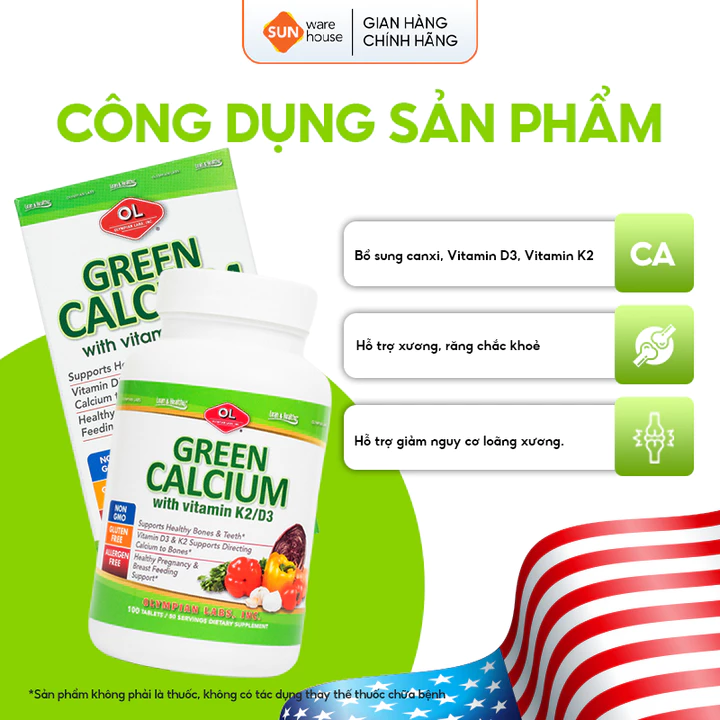 Combo Vitamin Bầu Gồm Canxi Hữu Cơ Olympian Labs Green Calcium Và CareLine Fish Oil Cho Bà Bầu – 6
