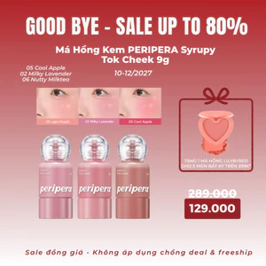Má Hồng Kem PERIPERA Sirupy Tok Cheek Mịn Bóng Hàng Nội Hàn 9g