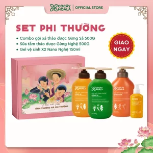 [HỎA TỐC] [SET QUÀ 20.10] Combo Gội Xả Gừng Sả, Sữa Tắm Gừng Nghệ Và Gel Vệ Sinh X2 Nano Nghệ