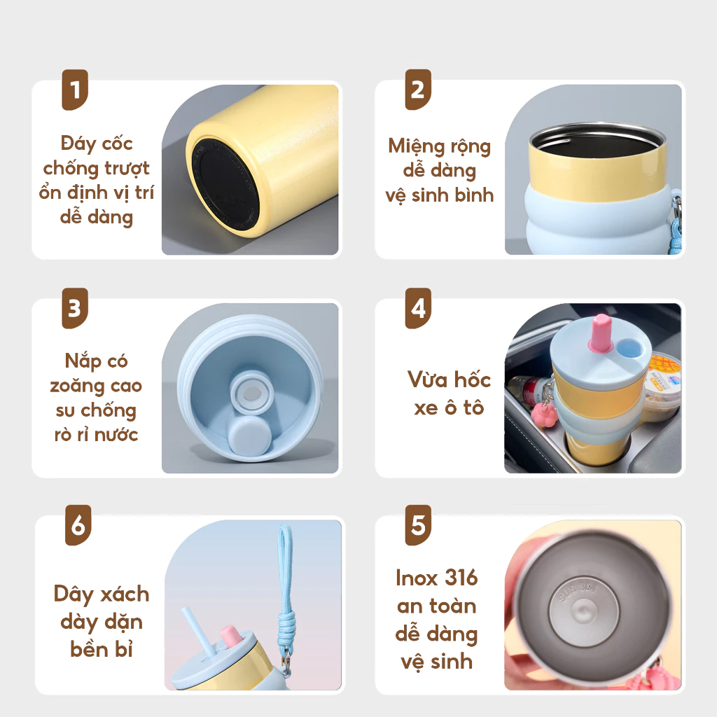 Bình Giữ Nhiệt KYNOR Lòng Gốm Dung Tích 710ml - 26oz Giữ Nóng 12H Giữ Lạnh 24H Màu ombre nha bạn.