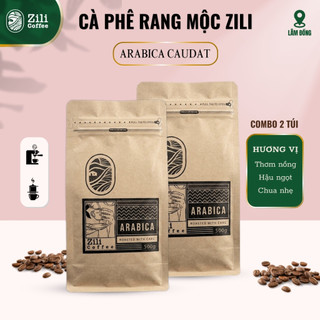 [Combo 2 túi] Cà Phê Arabica Cầu Đất Nguyên Chất Rang Mộc ZILI COFFEE - ĐẬM VỪA, CHUA NHẸ, HẬU NGỌT [500g x 2 túi]