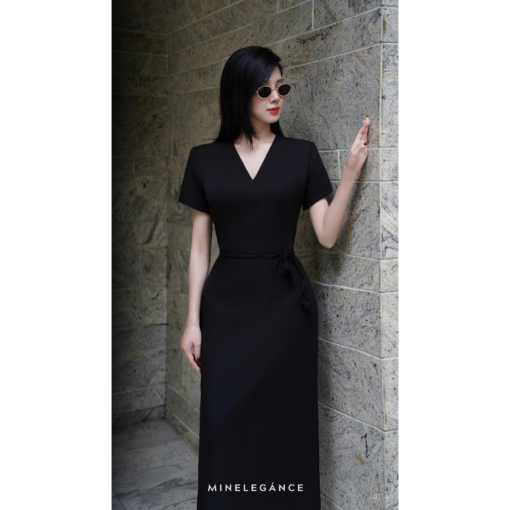 MINELEGÁNCE | VÁY ĐAI HOA TULIP DÁNG DÀI, SANG TRỌNG, THANH LỊCH - MIN114