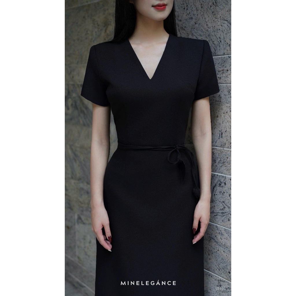 MINELEGÁNCE | VÁY ĐAI HOA TULIP DÁNG DÀI, SANG TRỌNG, THANH LỊCH - MIN114