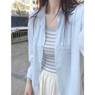 Áo Sơ Mi Chiffon Nữ Oversize Mặc Ngoài Cực Xinh Cho Mùa Hè Năng Động Hot Hit