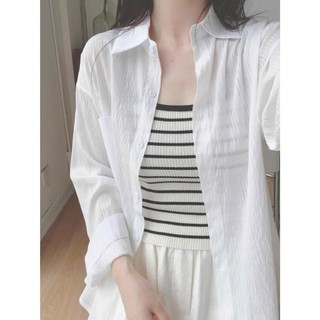 Áo Sơ Mi Chiffon Nữ Oversize Mặc Ngoài Cực Xinh Cho Mùa Hè Năng Động Hot Hit