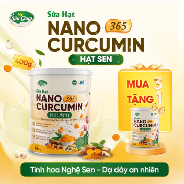 Sữa Hạt Nano Curcumin Hạt Sen Chính Hãng, Sữa Nghệ Hạt Sen Hỗ Trợ Tiêu Hoá, Sữa Dạ Dày
