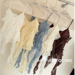 QCL1 1383 Áo 2s tầng vạt tua rua siêu hot siêu chảnh(Freesize)
