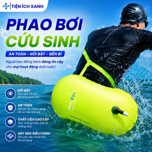 Phao bơi cứu hộ cứu sinh, Phao tập bơi 10L cho người lớn, Phao bơi trẻ em gấp gọn mang theo chuyến phượt dã ngoại