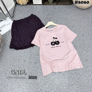 Bộ ngủ cotton giấy Yalin áo cộc -quần đùi (link sale tổng hợp)